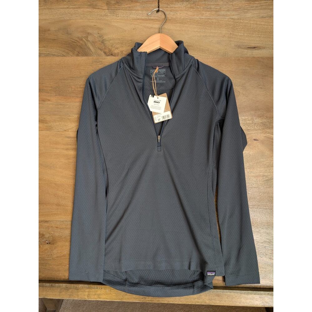 Patagonia Capilene Midweight 1/4 Zip Pullover Womens Small Gray Long Sleeve NWT